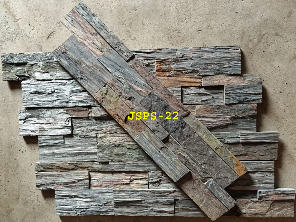 Antique Slate Stacked Stone Wall Panel